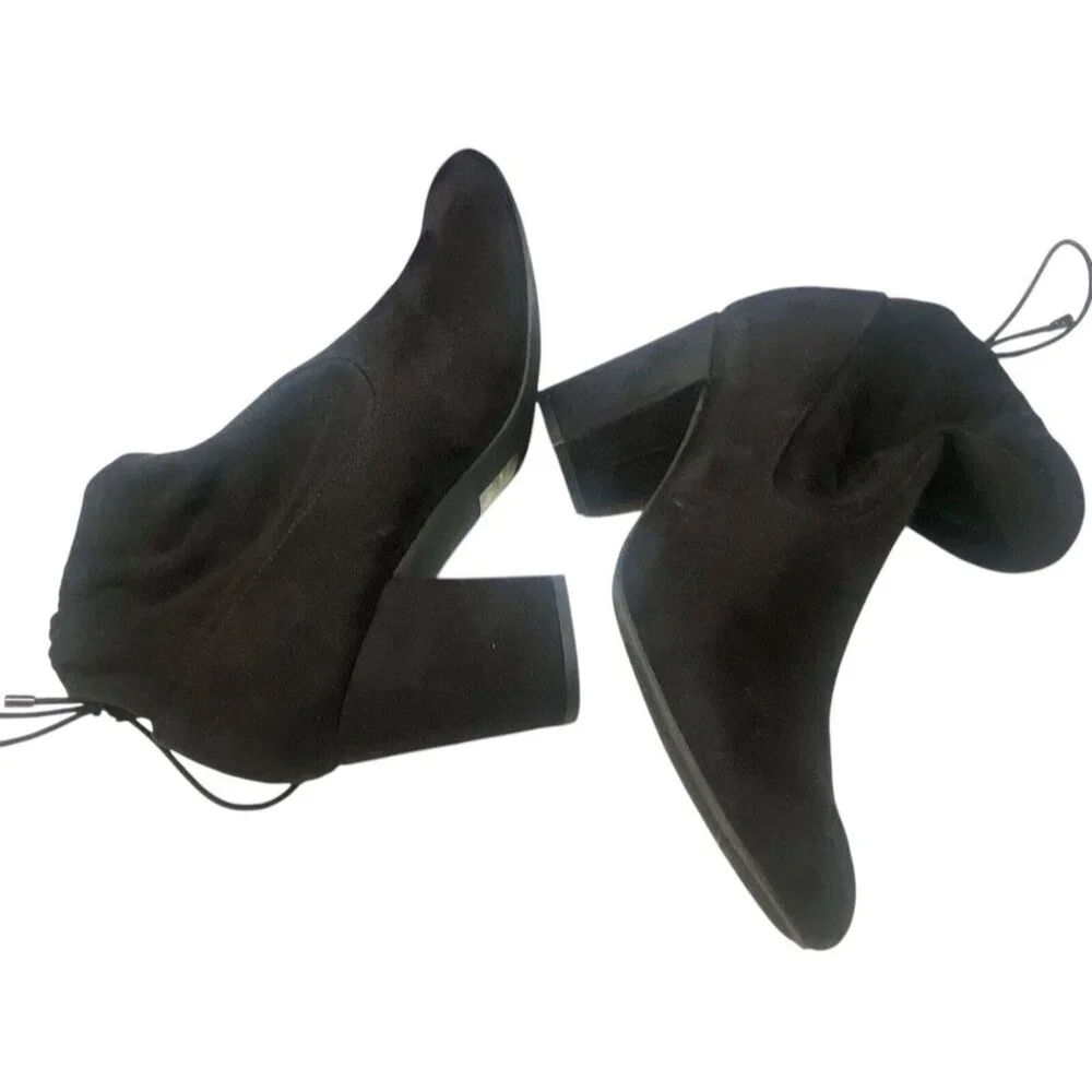 HEART IN D Women Tie Ankle Faux Suede 3